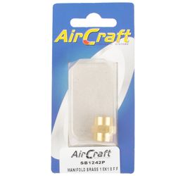 AIRCRAFT Manifold Brass 1/8x1/8 F/f 1pc Pack