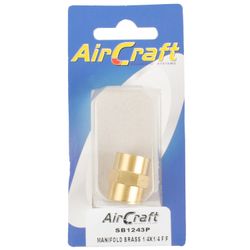AIRCRAFT Manifold Brass 1/4x1/4 F/f 1pc Pack