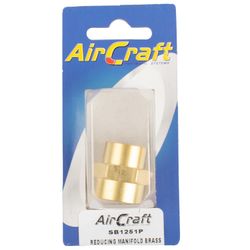 AIRCRAFT Reducing Manifold Brass 3/8x1/2 F/f 1pc Pack