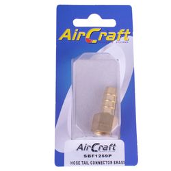 AIRCRAFT Hose Tail Connector Brass 1/4f X 10mm 1pc Pack