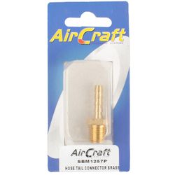 AIRCRAFT Hose Tail Connector Brass 1/4m X 6mm 1pc Pack