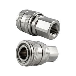 AIRCRAFT Quick Coupler Aro Style Brass N/plated 1/4' Female