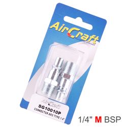 AIRCRAFT Connector Aro Type 1/4' Male 2pack