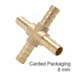 AIRCRAFT 4 Way Hose Connector 8mm 1pce Blister