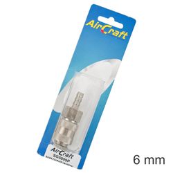 AIRCRAFT Quick Coupler Universal 6mm Hosetail 1pc Pack