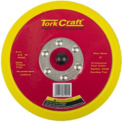 TORK CRAFT Da Sander Pad Hook And Loop 5 16 - 24unf Med Soft 125mm 5'