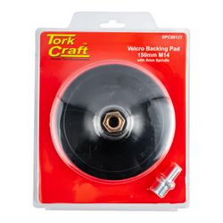 TORK CRAFT Backing Pad Hook And Loop 150mm X M14 With 8mm Spindle