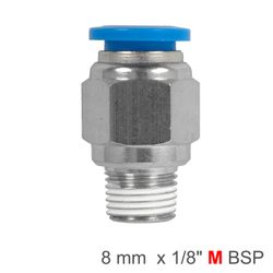 AIRCRAFT Pu Hose Fitting Straight Stud 8mm-1/8 M