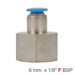 AIRCRAFT Pu Hose Fitting Straight Stud 6mm-1/8 F