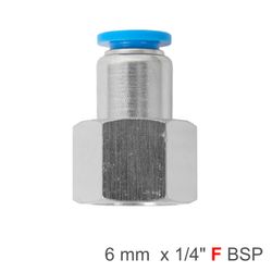 AIRCRAFT Pu Hose Fitting Straight Stud 6mm-1/4 F