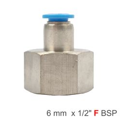 AIRCRAFT Pu Hose Fitting Straight Stud 6mm-1/2 F