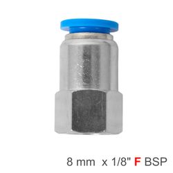 AIRCRAFT Pu Hose Fitting Straight Stud 8mm-1/8 F