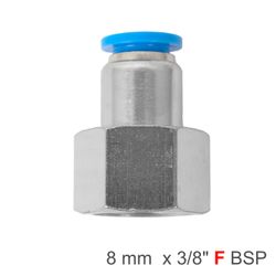AIRCRAFT Pu Hose Fitting Straight Stud 8mm-3/8 F