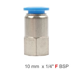 AIRCRAFT Pu Hose Fitting Straight Stud 10mm-1/4 F