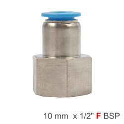 AIRCRAFT Pu Hose Fitting Straight Stud 10mm-1/2 F