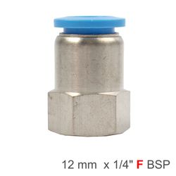 AIRCRAFT Pu Hose Fitting Straight Stud 12mm-1/4 F
