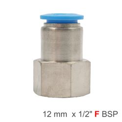 AIRCRAFT Pu Hose Fitting Straight Stud 12mm-1/2 F
