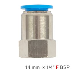 AIRCRAFT Pu Hose Fitting Straight Stud 14mm-1/4 F