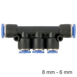AIRCRAFT Pu Hose Fitting Manifold 8mm-6mm