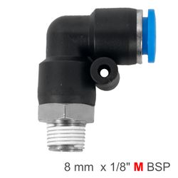 AIRCRAFT Elbow 8mm-1/8 M Pu Hose Fitting