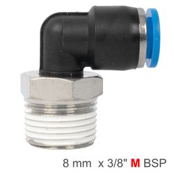 AIRCRAFT Elbow 8mm-3/8 M Pu Hose Fitting