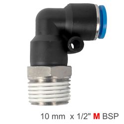 AIRCRAFT Pu Hose Fitting Elbow 10mm-1/2 M