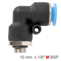 AIRCRAFT Elbow W/o-ring 10mm-1/8 M Pu Hose Fitting