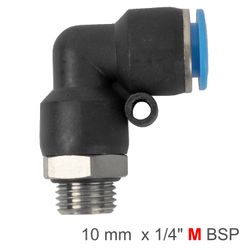 AIRCRAFT Pu Hose Fitting Elbow W/o-ring 10mm-1/4 M