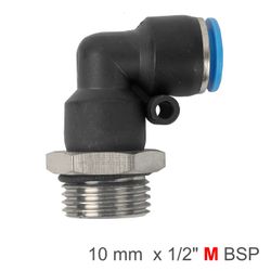 AIRCRAFT Pu Hose Fitting Elbow W/o-ring 10mm-1/2m