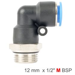 AIRCRAFT Elbow W/o-ring 12mm-1/2 M Pu Hose Fitting