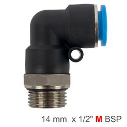 AIRCRAFT Elbow W/o-ring 14mm-1/2' M Pu Hose Fitting