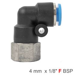 AIRCRAFT Pu Hose Fitting Elbow 4mm-1/8 F