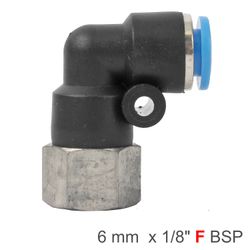 AIRCRAFT Pu Hose Fitting Elbow 6mm-1/8 F