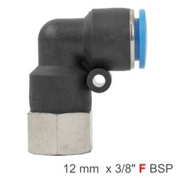 AIRCRAFT Pu Hose Fitting Elbow 12mm-3/8 F