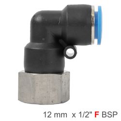 AIRCRAFT Pu Hose Fitting Elbow 12mm-1/2 F