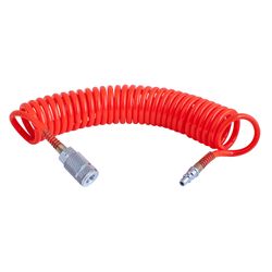 AIRCRAFT Spiral Hose 5m X 8mm X 5.5mm W/aro Quick Coupler