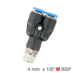 AIRCRAFT Pu Hose Fitting Y Joint 4mm-1/8 M