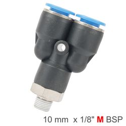AIRCRAFT Pu Hose Fitting Y Joint 10mm-1/8 M