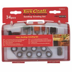 TORK CRAFT Sanding & Grinding Set 34 Pce Mini