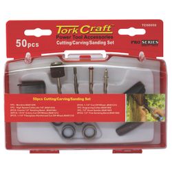TORK CRAFT Cutting Carving Sanding Set 50 Pce Mini