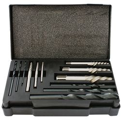 TORK CRAFT Screw Extractor Set 12 Pce With Drill Bits For M3 - M24 Screws / Studs