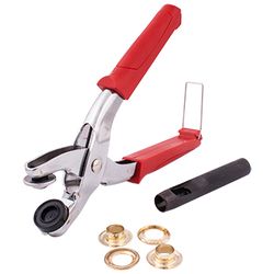 TORK CRAFT Grommet Setting Tool Kit C/w 10pc Eyelets 12mm