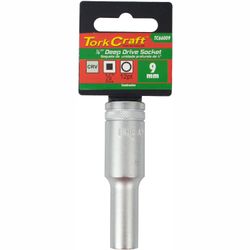 TORK CRAFT Socket 9mm 1/2' Dr Deep Socket Crv 12 Point