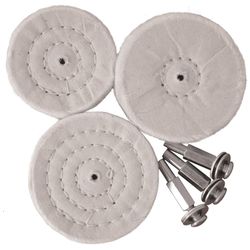 TORK CRAFT 3 Pce White Buff Set All Portable Drills