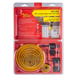 TORK CRAFT Hole Saw Set Carbon Steel 16pce 19 - 127mm
