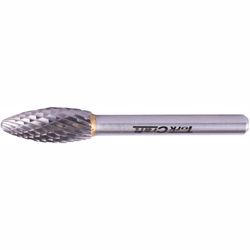 TORK CRAFT Rotary Burr Tungsten 10x25x6mm Round Point