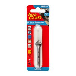 TORK CRAFT Rotary Burr Tungsten 12x6x6mm 90 Degree Cone