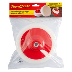TORK CRAFT Compounding Sponge 150mm X M14 White Hard Foam Pad