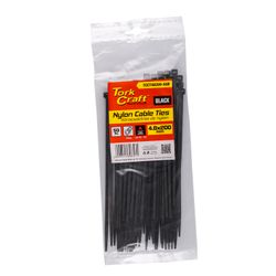 TORK CRAFT Nylon Cable Ties 4.8mm X 200mm Black 50pc