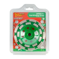 TORK CRAFT Dia. Cup Wheel 115 Mm X M14 Dbl Row Cold Pressed
